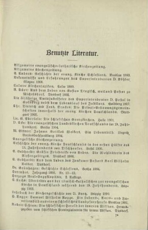 Benutzte Literatur