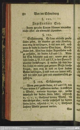Von der Schneidung gerader Linien