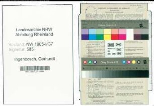 Entnazifizierung Gerhardt Ingenbosch , geb. 19.07.1891 (Postbetr.Assistent)