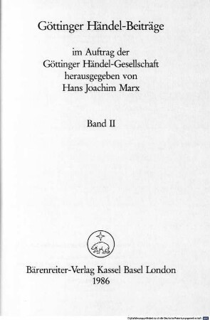 Göttinger Händel-Beiträge, 2