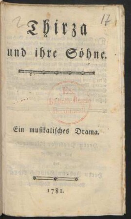 Thirza und ihre Söhne : Ein musikalisches Drama