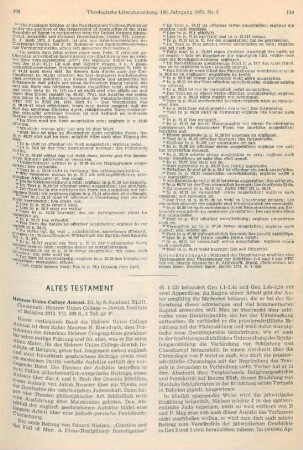 109-112 [Rezension] Hebrew Union College Annual