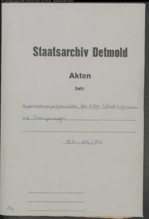 Hypothekenangelegenheiten der Güter Wendlinghausen und Stumpenhagen