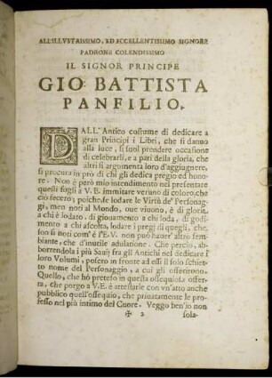 IL Signor Principe Gio: Battista Panfilio.