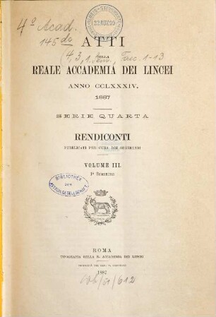 Rendiconti. 3. 1887, Sem. 1