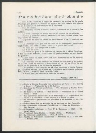 Parábolas del Ande