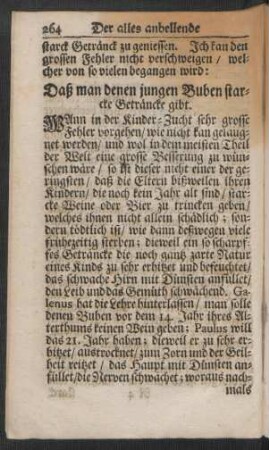 Daß man denen jungen Buben starcke Geträncke gibt