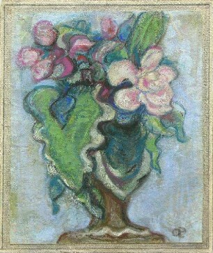 Vase mit rosa Blumen