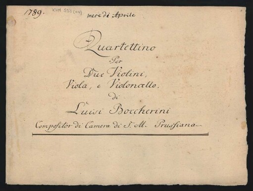 Quartette; vl (2), vla, vlc; C-Dur; G 217; op.42,2