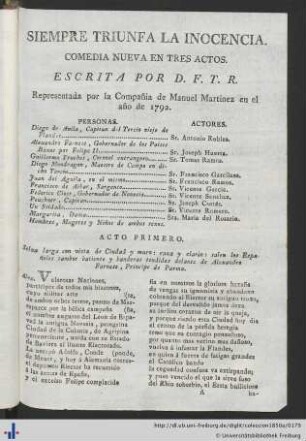 Siempre Triunfa La Inocencia.