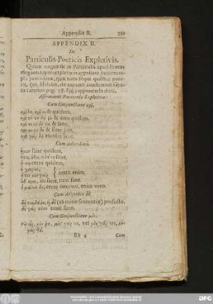 Appendix II. De Particulis Poeticis Expletivis.