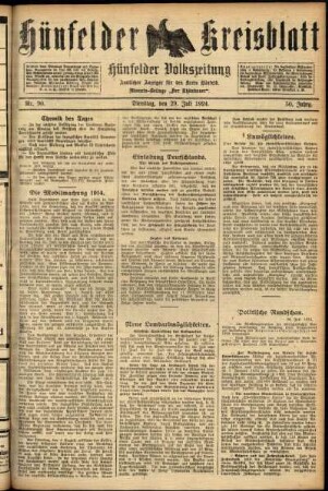 Ausgabe vom Dienstag, den 29. Juli 1924.