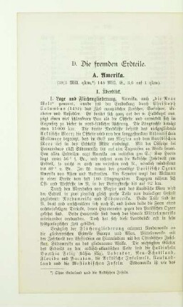 D. Die fremden Erdteile