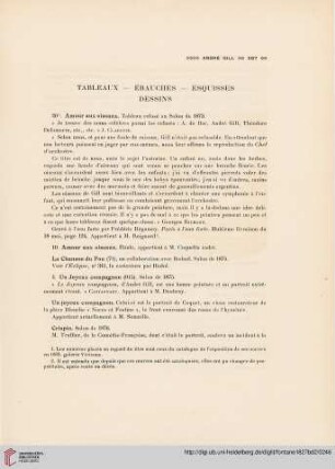 Tableaux – Ébauches – Exquisses dessins