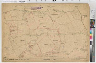 Ardey (Froendenberg), Flurbereinigung Ardey, Bl.1 Zuteilungskarte Ardey Flur 1