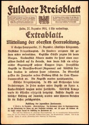 Ausgabe vom Sonntag, den 27. Dezember 1914.