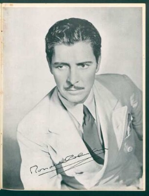 Ronald Colman - [Fotografía con la firma del actor]