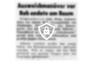 Ausweichmanöver vor Reh endete am Baum