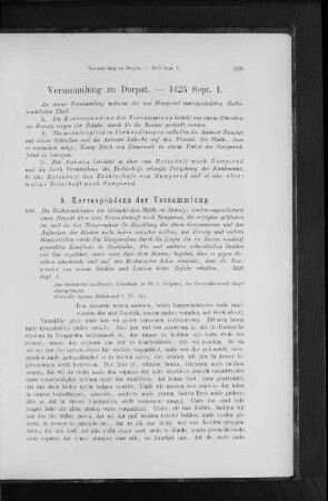 Versammlung zu Dorpat. - 1425 Sept. 1.