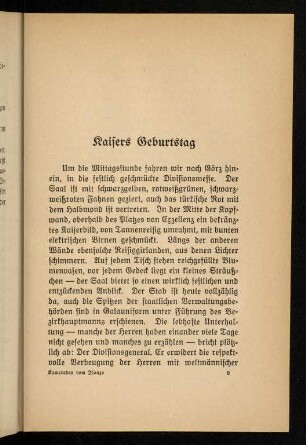129-133, Kaisers Geburtstag