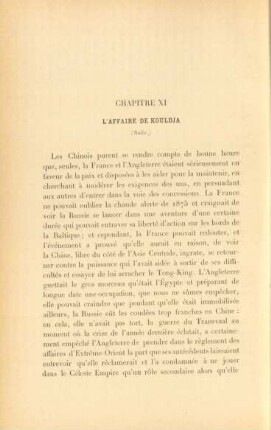 Chapitre XI. L'affaire de Kouldja (Suite)