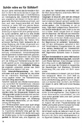 Schön wäre es für Sülldorf!