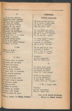 Vendría : (Tango canción)