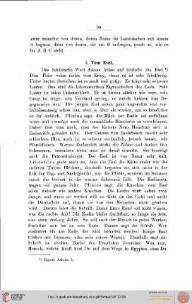 III. A Von den vierfüssigen Thieren