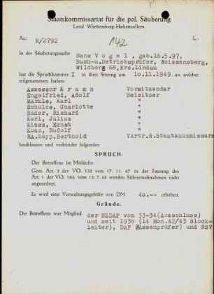 Vogel, Hans