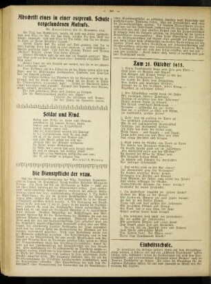 Zum 21. Oktober 1915