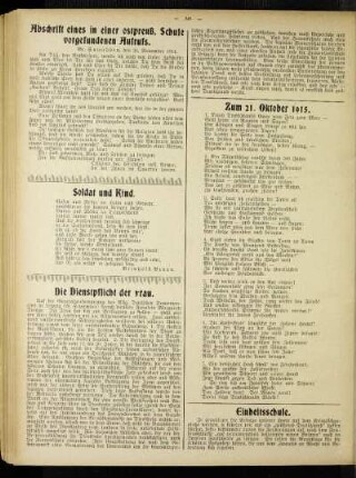 Zum 21. Oktober 1915