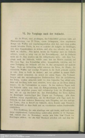 VI. Die Vorgänge nach der Schlacht