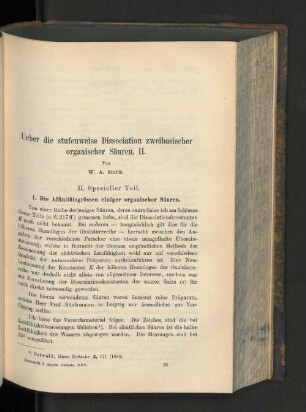 Ueber die stufenweise Dissociation zweibasischer organischer Säuren. II.