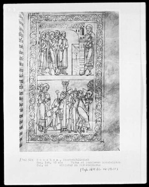Vitae et passiones apostolorum — Drei Szenen aus dem Leben des heiligen Christophorus, Folio 66recto