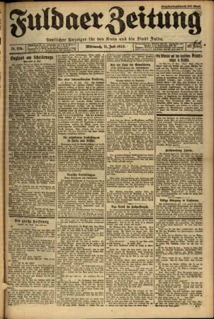 Ausgabe vom Mittwoch, den 11. Juli 1923.