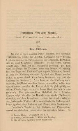 615-660 Tertullian. Von dem Mantel : eine Prosasatire des Kaiserreichs