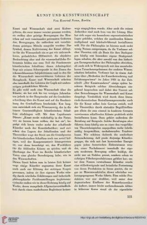 1: Kunst und Kunstwissenschaft