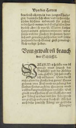 Vom gewalt und brauch der Schlüssel.