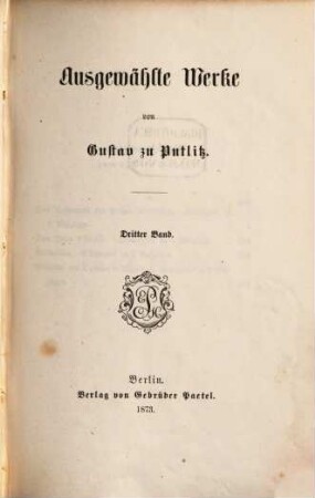Ausgewählte Werke, 3