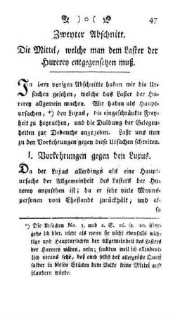 Zweyter Abschnitt. Die Mittel, welche man dem Laster der Hurerey entgegensetzen muß.