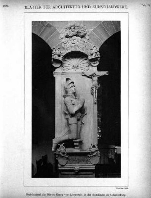 Tafel 78: Grabdenkmal des Ritters Georg von Liebenstein in der Stiftskirche zu Aschaffenburg