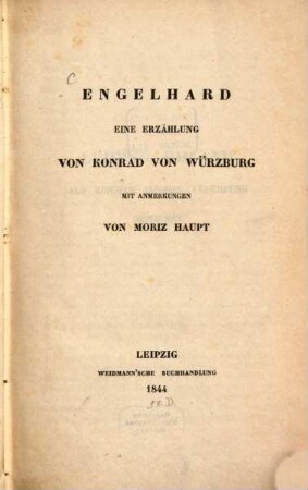 Engelhard : eine Erzählung