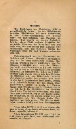 I. Weinbau