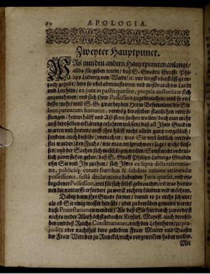 Zweyter Hauptpunct
