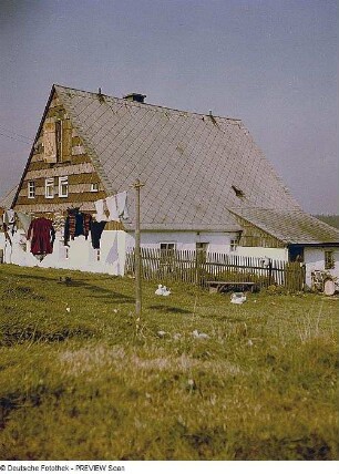 Zinnwald-Georgenfeld. Wohnhaus in der Exulantensiedlung (um 1730)