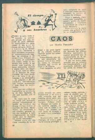 Caos : El tiempo y sus hombres