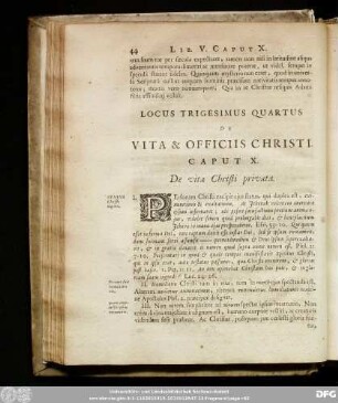 Locus Trigesimus Quartus De Vita & Officiis Christi.