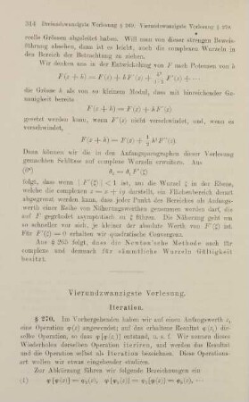 314-323, Vierundzwanzigste Vorlesung. Iteration.