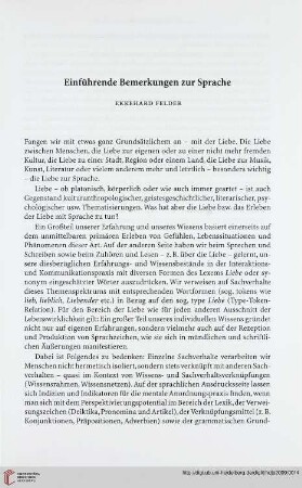 Einführende Bemerkungen zur Sprache