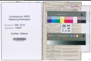 Entnazifizierung Helene Kuhlen , geb. 27.10.1914 (Verw.Angestellte)